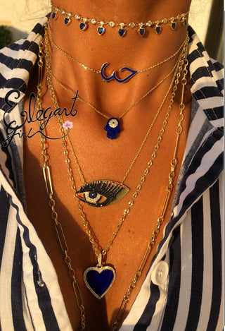 DIAMONDS DANGLING HEART CHOKER