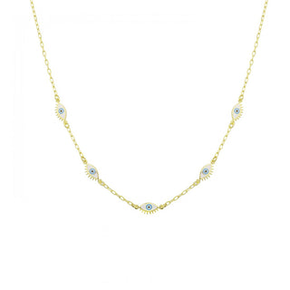 DOUBLE SIDE EYE CHOKER & LONG NECKLCE