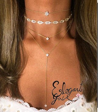 LAYERS LONG FLOWERS NECKLACE