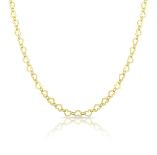 GOLD HEART CHAIN  CHOKER