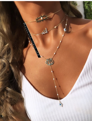 PEARLS ALLAH LONG NECKLACE