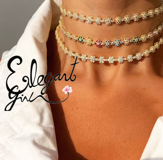 GOLD FLOWERS CHOKER