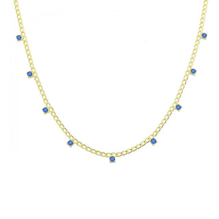 SAPPHIRE BLUE GLAMOUR CHOKER