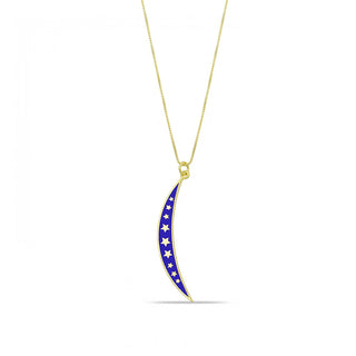 MOON ENAMEL NECKLACE