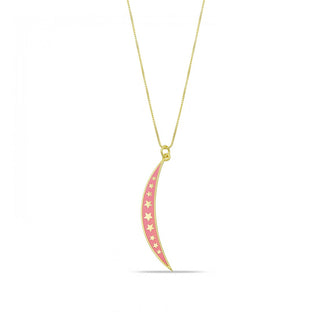 MOON ENAMEL NECKLACE