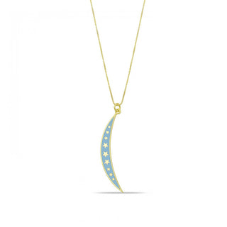 MOON ENAMEL NECKLACE