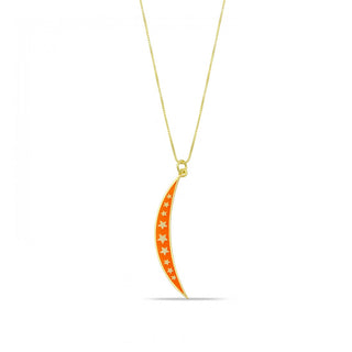 MOON ENAMEL NECKLACE