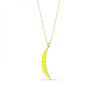 MOON ENAMEL NECKLACE