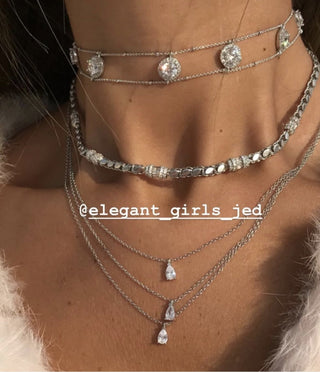MULTI SOLITAIRE  LINE CHOKER