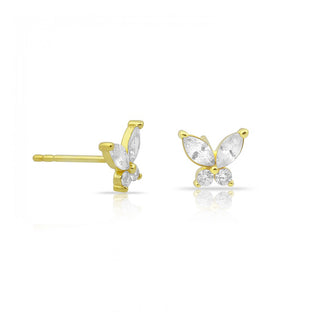 MARQUISE BUTTERFLY STUD EARRING