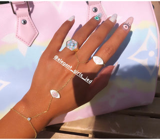 PINK EYE HAND CHAIN
