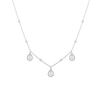 THREE MARQUISE STONES CHOKER SILVER