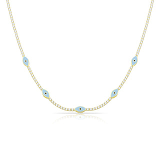 Tennis Eyes choker blue