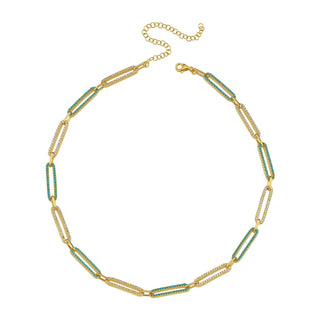 LINK TURQUOISE CHOKER - ELEGANT GIRLS