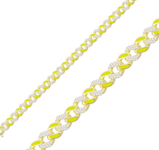 CUBAN YELLOW ENAMEL CHOKER - ELEGANT GIRLS