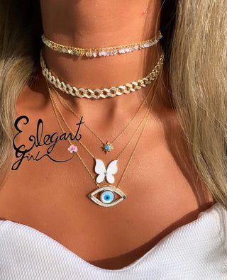 ROSE CUT DIAMOND FALL CHOKER