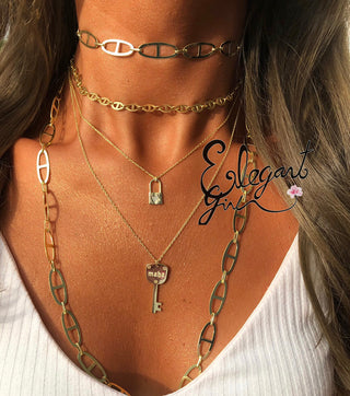 ELEGANT SMALL LINK CHOKER