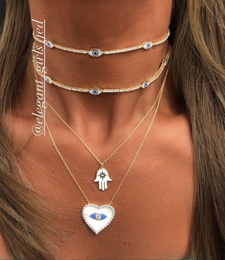Tennis Eyes 3D choker blue