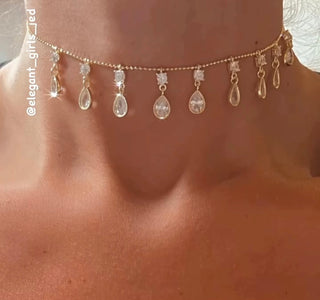 DROPS RAIN DIAMOND CHOKER