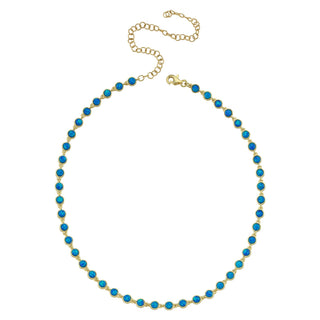 FIRE BLUE OPAL CHOKER - ELEGANT GIRLS