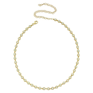 WHITE FIRE OPAL CHOKER