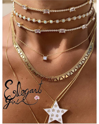 WHITE FIRE OPAL CHOKER