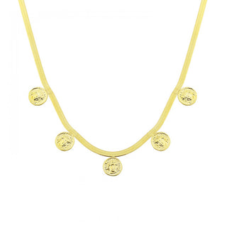FIVE COINS SNAKE SKIN CHOKER - ELEGANT GIRLS