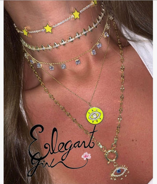 GOLD SOLITAIRE DROP CHOKER - ELEGANT GIRLS
