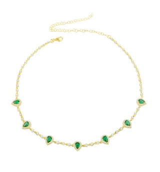 GREEN MARQUISE CHOKER - ELEGANT GIRLS