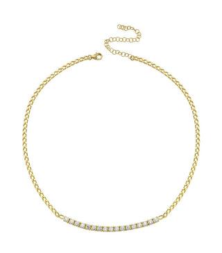 ONE LINE DIAMOND CHOKER - ELEGANT GIRLS