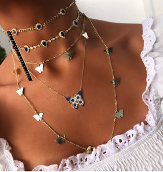 SAPPHIRE BLUE MARQUISE CHOKER - ELEGANT GIRLS