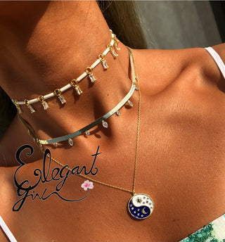 MARQUISE SNAKE SKIN CHOKER - ELEGANT GIRLS