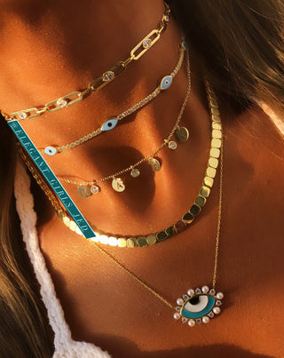 SQUARE GOLD NECKLACE - ELEGANT GIRLS