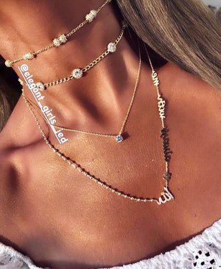 GOLD ROUND SOLITAIRE CHOKER - ELEGANT GIRLS
