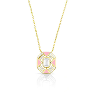 PINK DECO ART NECKLACE - ELEGANT GIRLS