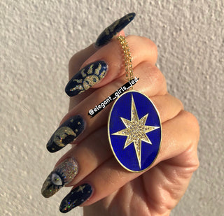 STAR DUST NECKLACE NAVY BLUE