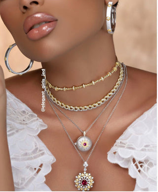 THE LUXURY RUBY SILVER LOCKET NECKLACE