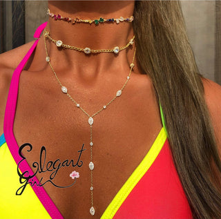Y SHAPE LONG TEARS NECKLACE