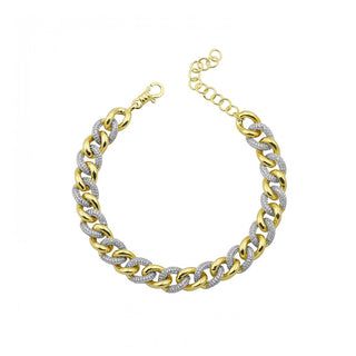GOLD X SILVER CUBAN ANKLET