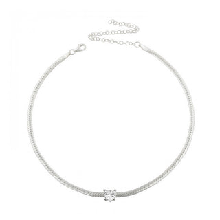HEART SNAKE SKIN CHOKER