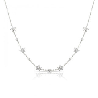 SILVER FLOWERS CHOKER