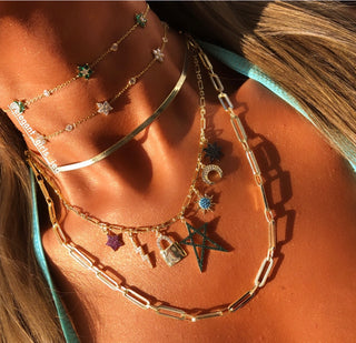 GREEN FLOWERS CHOKER