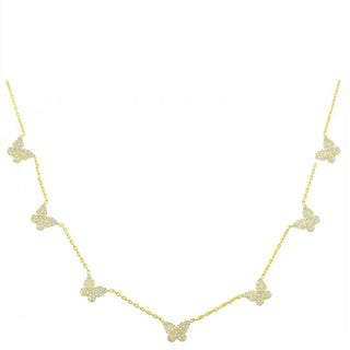 GOLD BUTTERFLY CHOKER OR LONG NECKLACE - ELEGANT GIRLS