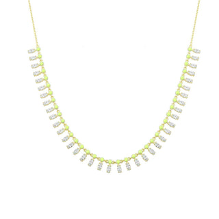 YELLOW BEADS MARQUISE CHOKER - ELEGANT GIRLS