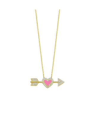 LOVE ATTACK PINK NECKLACE - ELEGANT GIRLS