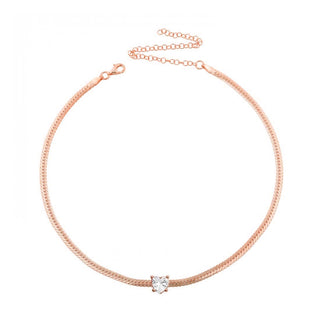 HEART SNAKE SKIN CHOKER
