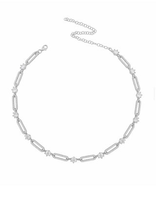 FULL DIAMOND LINK SOLITAIRE  CHOKER