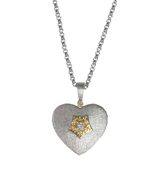 THE LUXURY HEART SILVER NECKLACE