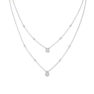 LAYER DOUBLE STONE NECKLACE
