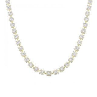 GOLD SQUARE DIAMOND FULL CHOKER